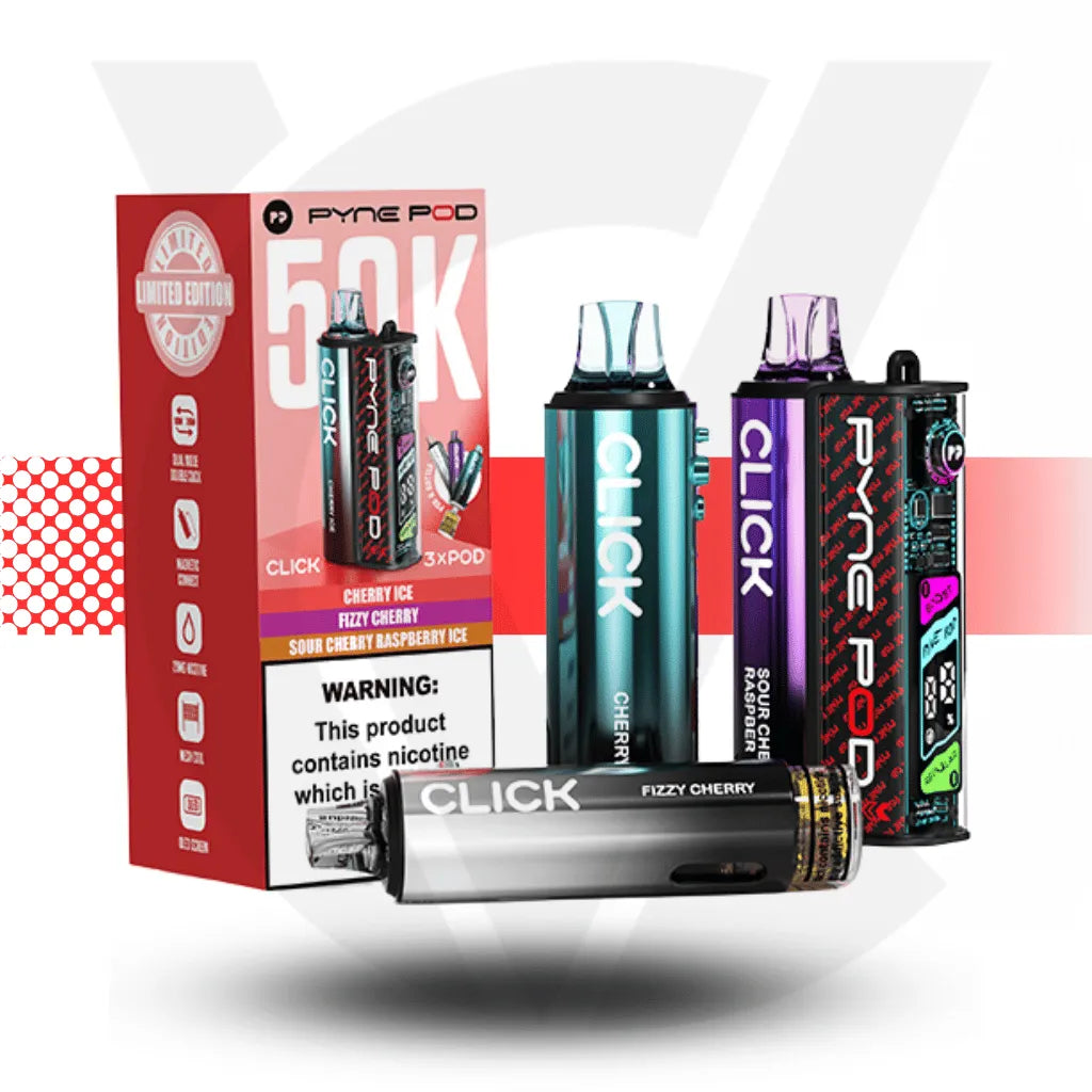 Pyne Pod Click 50K Disposable Pod Kit - Cherry Edition | Cloud Vapez UK