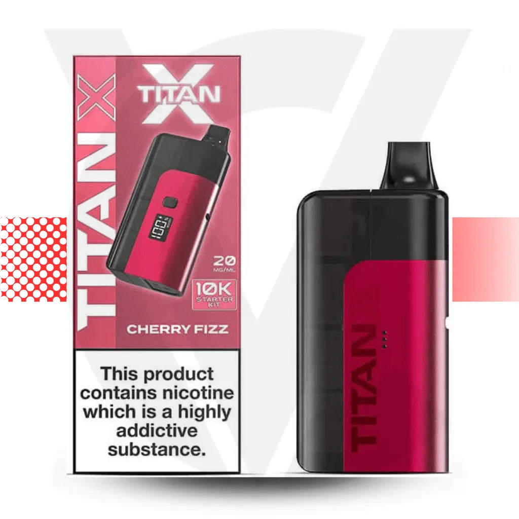 Titan X 10K Prefilled Pod Kit - Cherry Fizz | Cloud Vapez UK