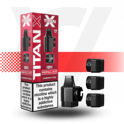 Titan X 10K Prefilled Pod - Cherry Fizz | Cloud Vapez UK
