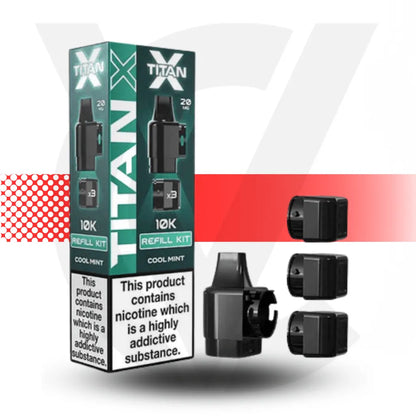 Titan X 10K Prefilled Pod - Cool Mint | Cloud Vapez UK