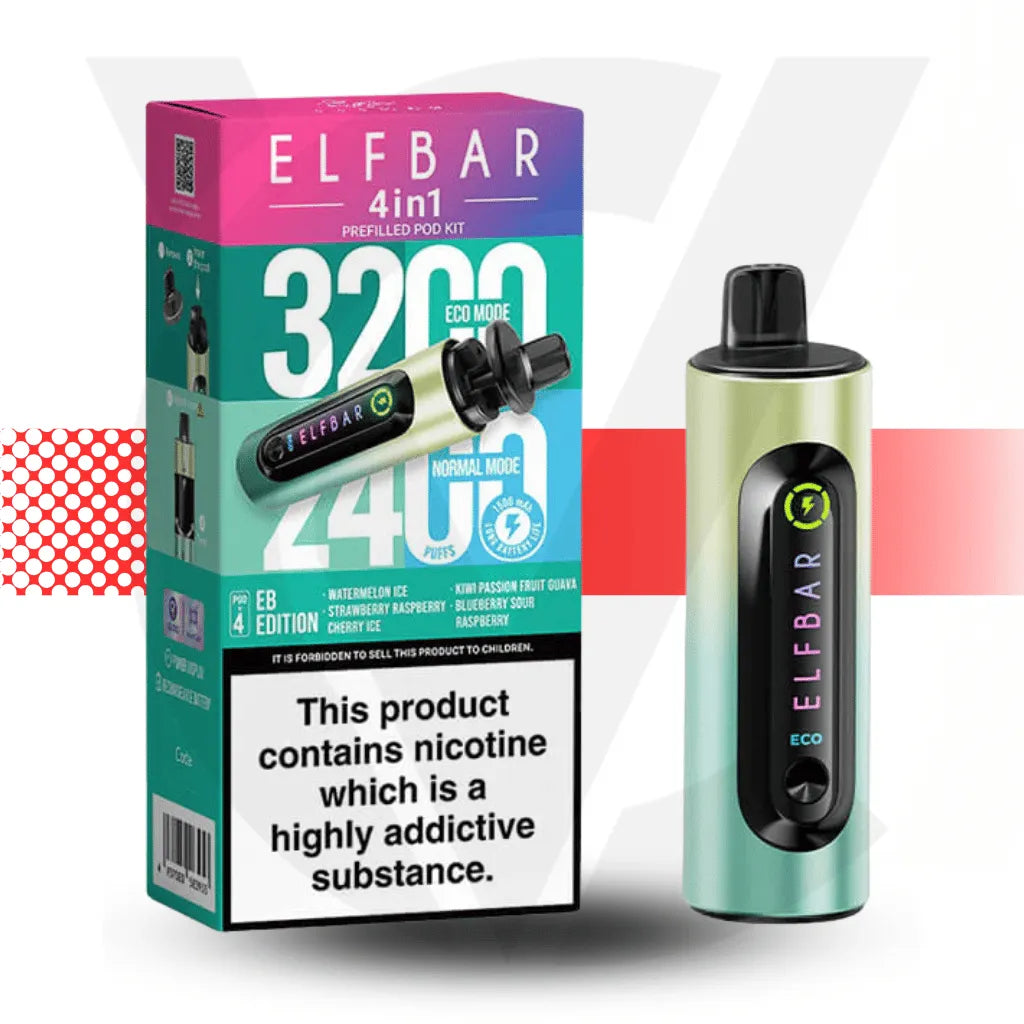 Elf Bar 4 In 1 Prefilled Pod Kit - EB Edition | Cloud Vapez UK