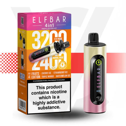 Elf Bar 4 In 1 Prefilled Pod Kit - Fruits Edition | Cloud Vapez UK