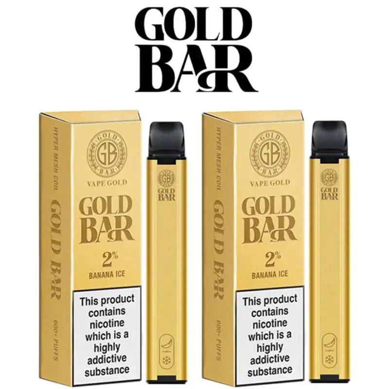 Gold Bar 600 Puff Disposable Vape Bar | Cloud City UK.
