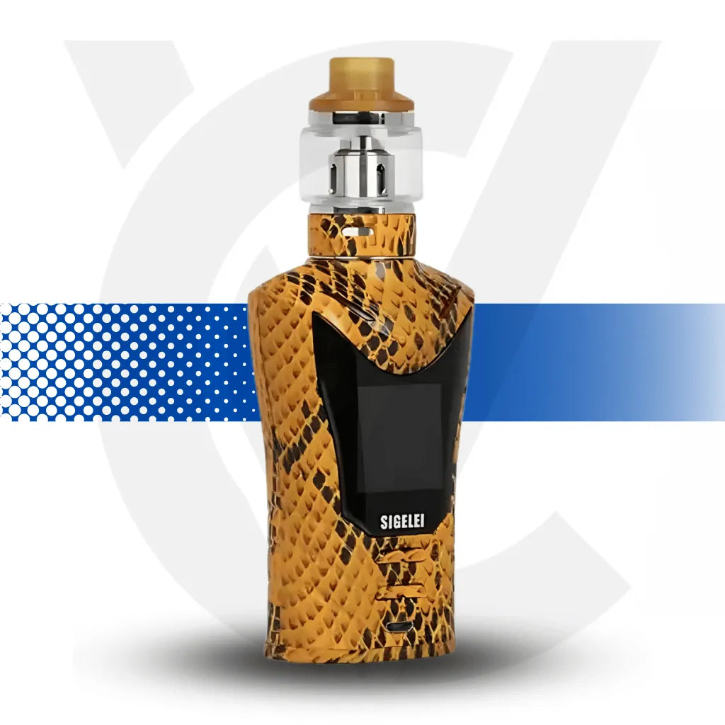 Gold Sigelei Sobra T Vape Mod Kit – Stylish Snake-Skin Design with Powerful Performance | Cloud Vapez UK