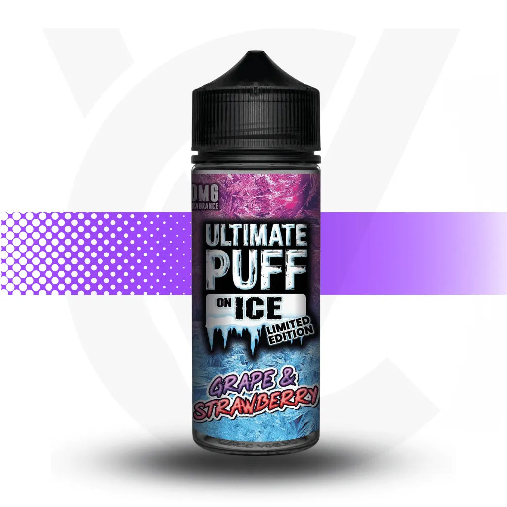 Ultimate Puff 100ml Short Fill - Grape &amp; Strawberry On Ice l Cloud Vapez UK