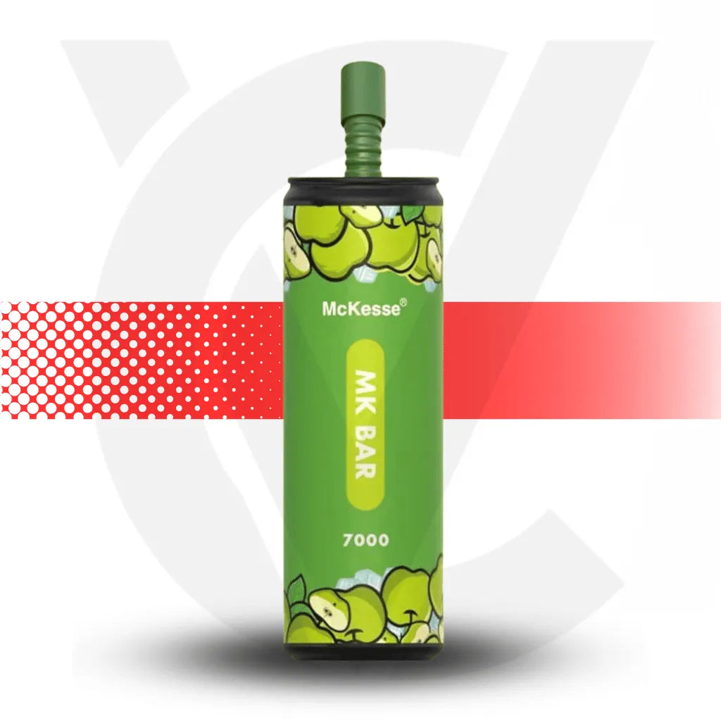 Mckesse Bar 7000 Disposable Vape - Green Apple Ice l Cloud Vapez UK