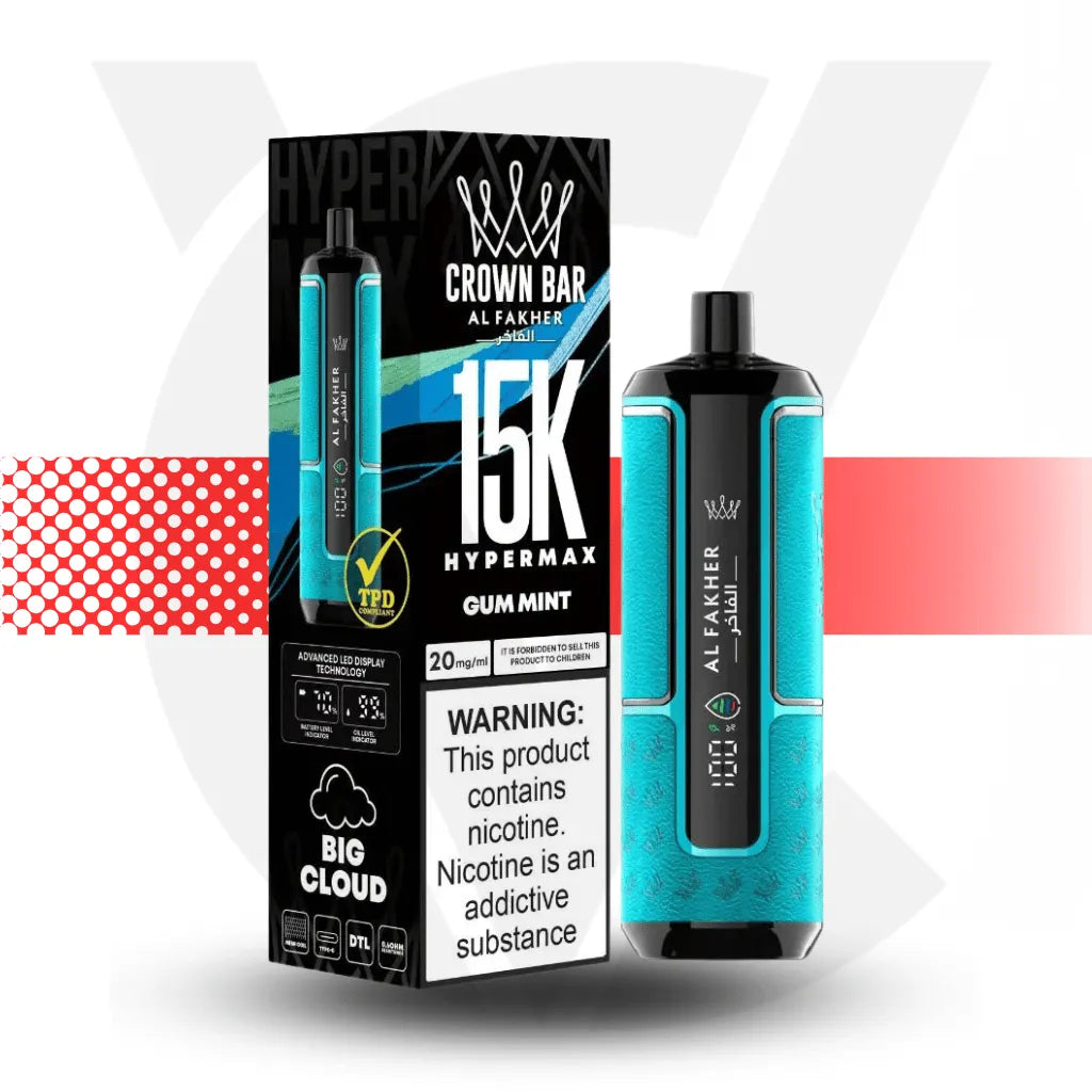 Al Fakher Crown Bar 15k Disposable Vape - Gum Mint l Cloud Vapez UK