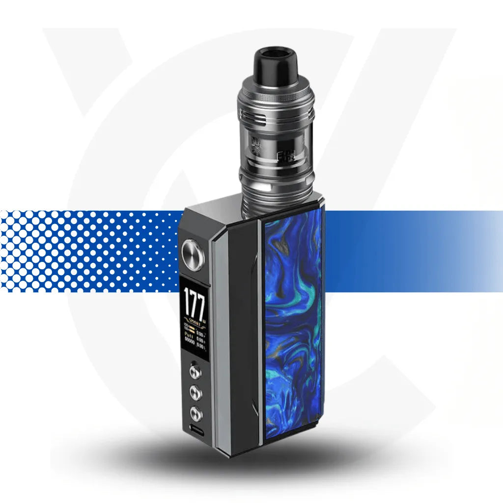 Voopoo Drag 4 Vape Kit - Gunmetal &amp; Ocean Blue l Cloud Vapez UK