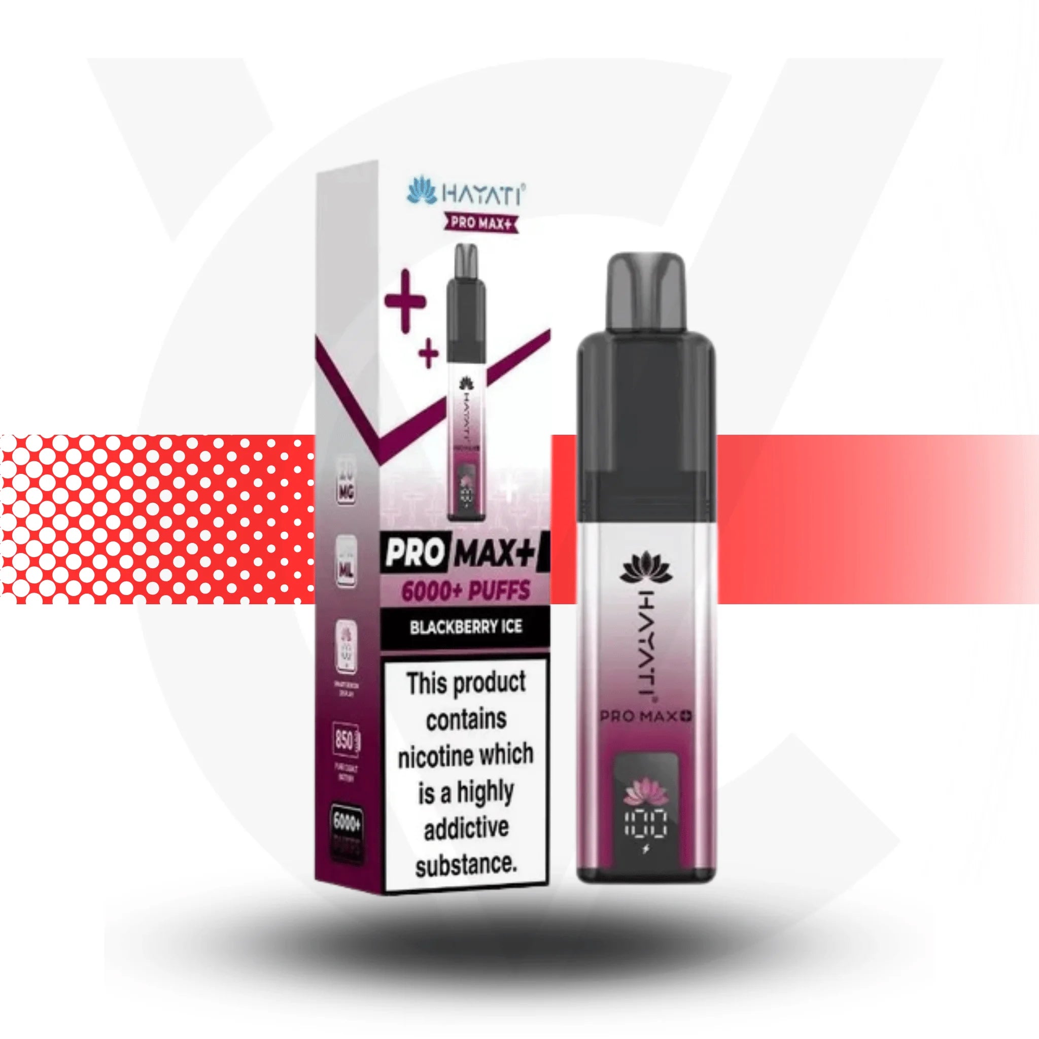 Vaping device and packaging with &