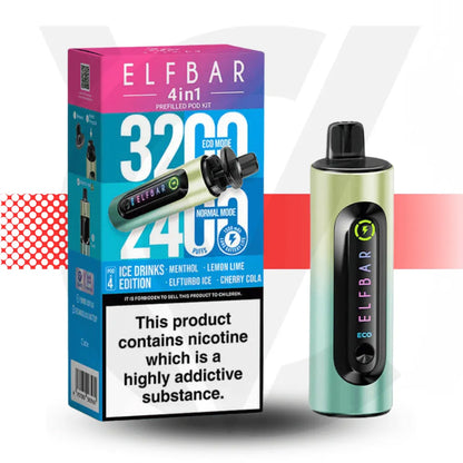 Elf Bar 4 In 1 Prefilled Pod Kit - Ice Drinks Edition | Cloud Vapez UK