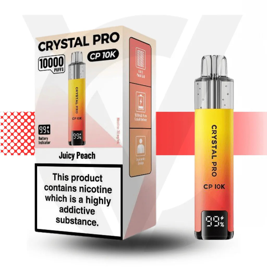 Crystal Pro CP 10K Prefilled Pod Kit - Juicy Peach 0-Nicotine | Cloud Vapez UK