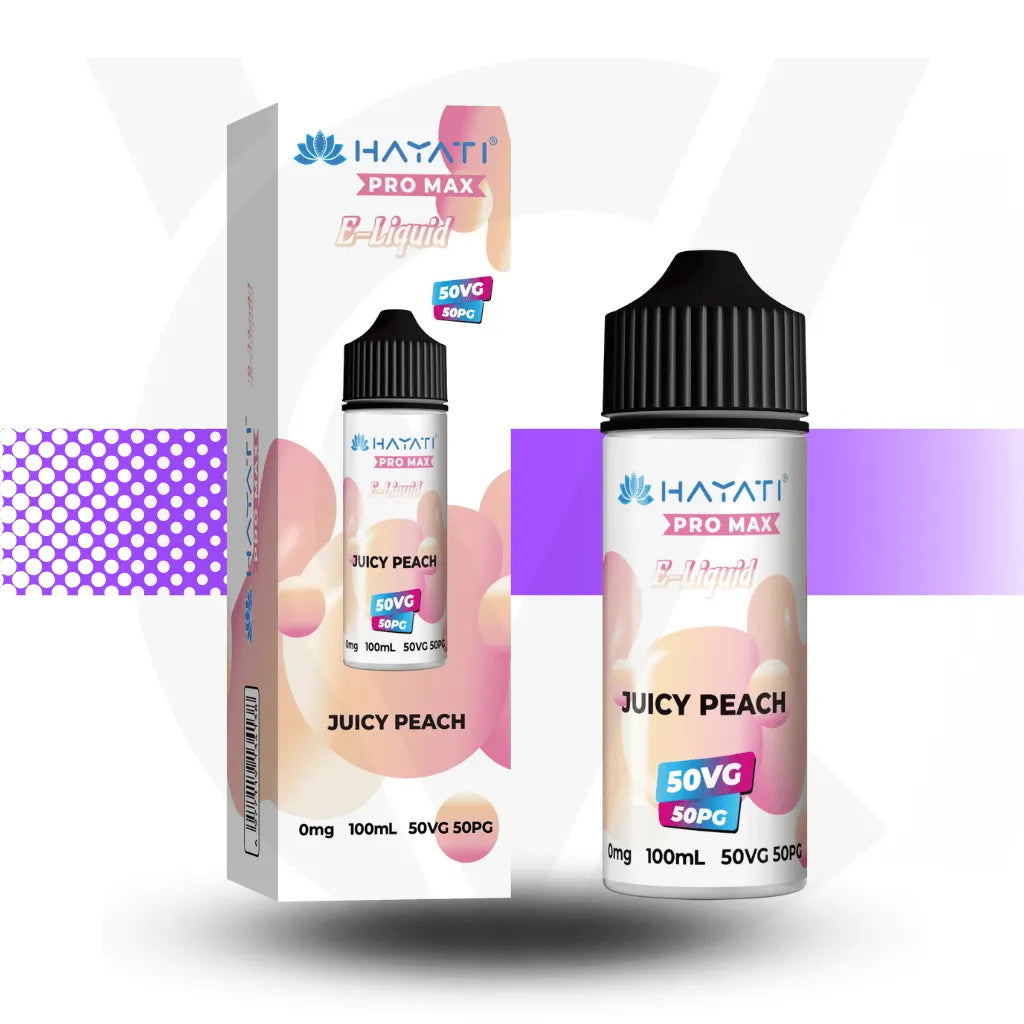 Hayati Pro Max 100ml E-Liquid - Juicy Peach l Cloud Vapez UK