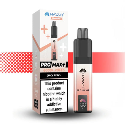 Hayati Pro Max + 6000 Disposable Vape - Juicy Peach | Cloud Vapez UK