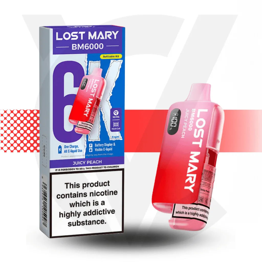 Lost Mary BM6000 Prefilled Pod Kit - Juicy Peach | Cloud Vapez UK