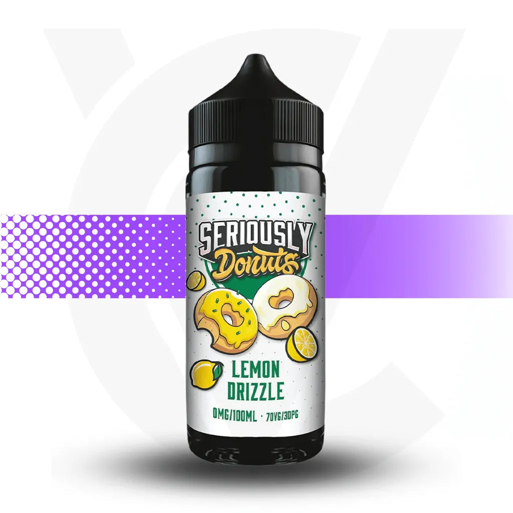 Seriously 100ml E-Liquid - Lemon Drizzle - Donuts l Cloud Vapez UK