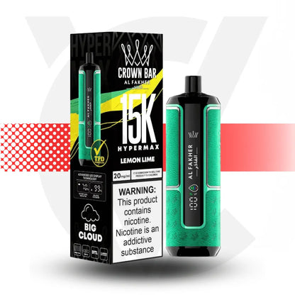 Al Fakher Crown Bar 15k Disposable Vape - Lemon Lime l Cloud Vapez UK