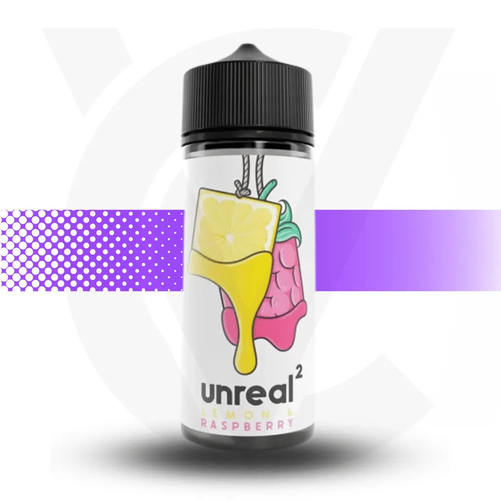 Unreal 2 100ml E-Liquid - Lemon &amp; Raspberry | Cloud Vapez UK
