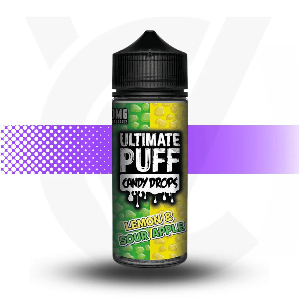 Ultimate Puff 100ml Short Fill - Lemon &amp; Sour Apple Candy Drops l Cloud Vapez UK