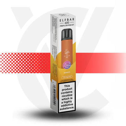 Elf Bar 600 Prefilled Pod Kit - Mango | Cloud Vapez UK