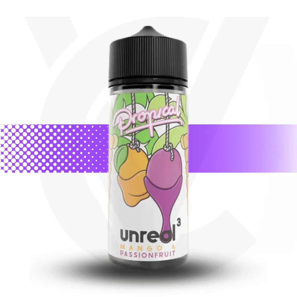 Unreal 3 Propical 100ml E-Liquid - Mango &amp; Passionfruit | Cloud Vapez UK