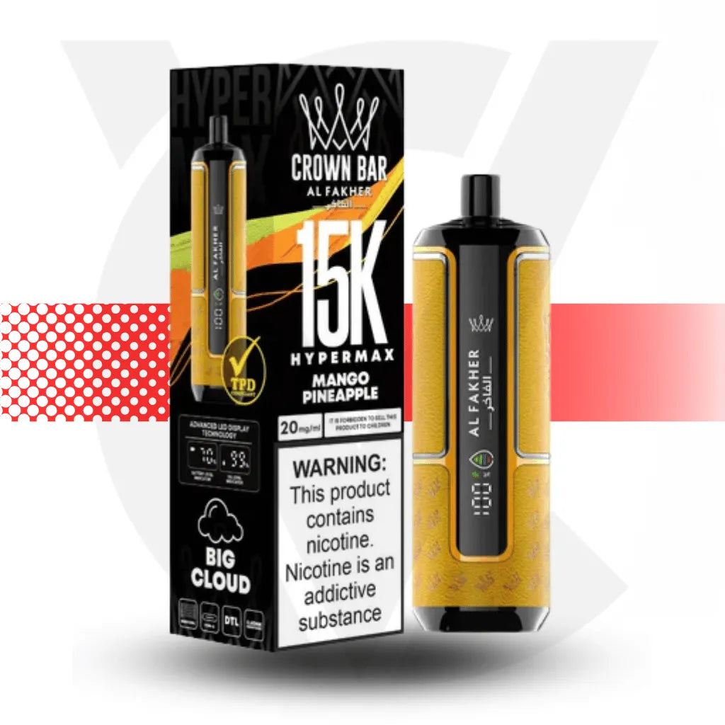 Al Fakher Crown Bar 15k Disposable Vape - Mango Pineapple l Cloud Vapez UK