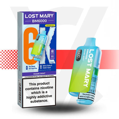 Lost Mary BM6000 Prefilled Pod Kit - Miami Mint | Cloud Vapez UK