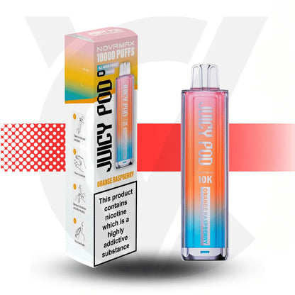 Juicy Pod 10K Prefilled Pod Kit - Orange Raspberry | Cloud Vapez UK