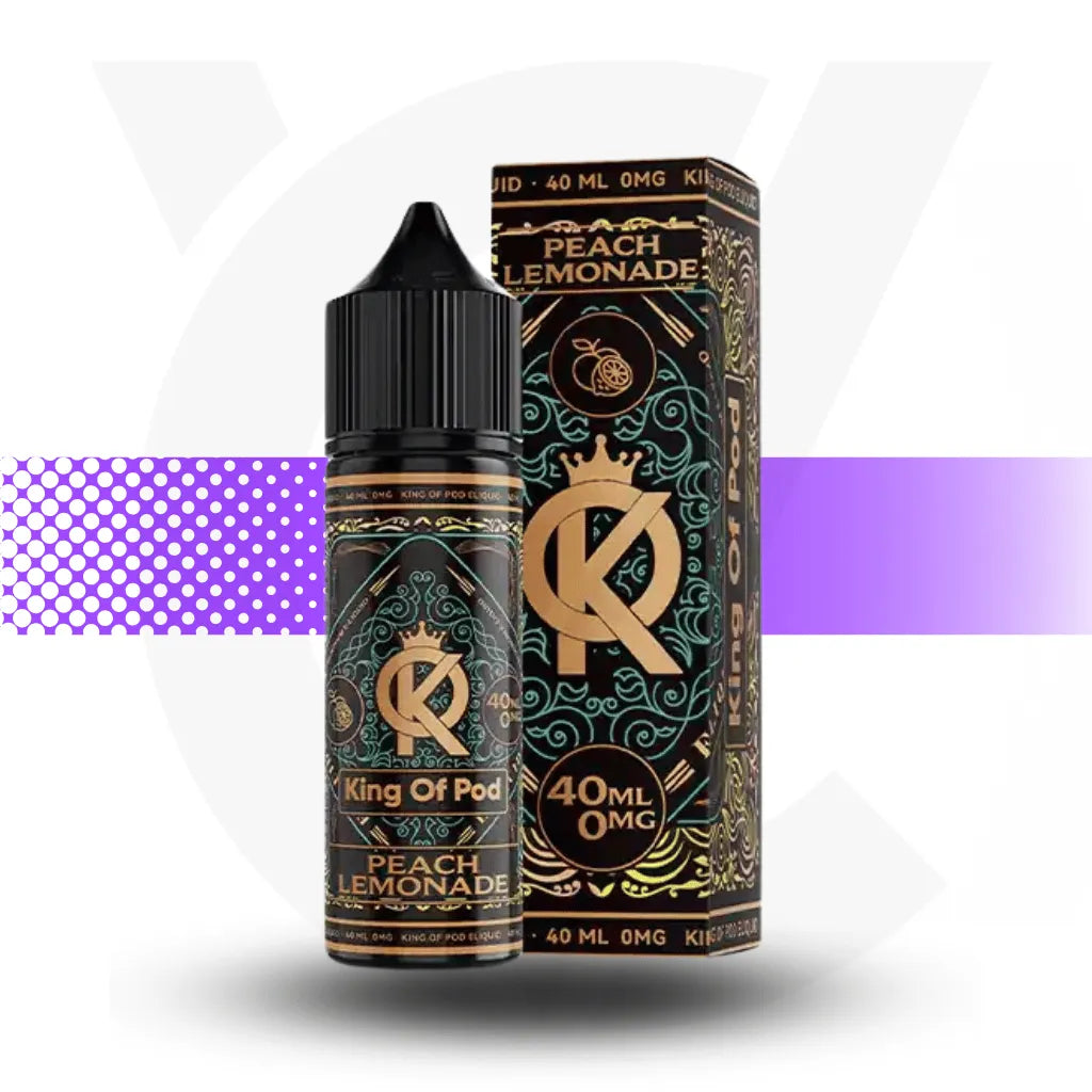 King Of Pod 40ml E-Liquid - Peach Lemonade | Cloud Vapez UK