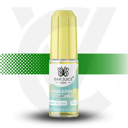 Bar Juice Nic Salt E-Liquid 20MG 10ml - Pineapple Coconut - Cloud Vapez UK 