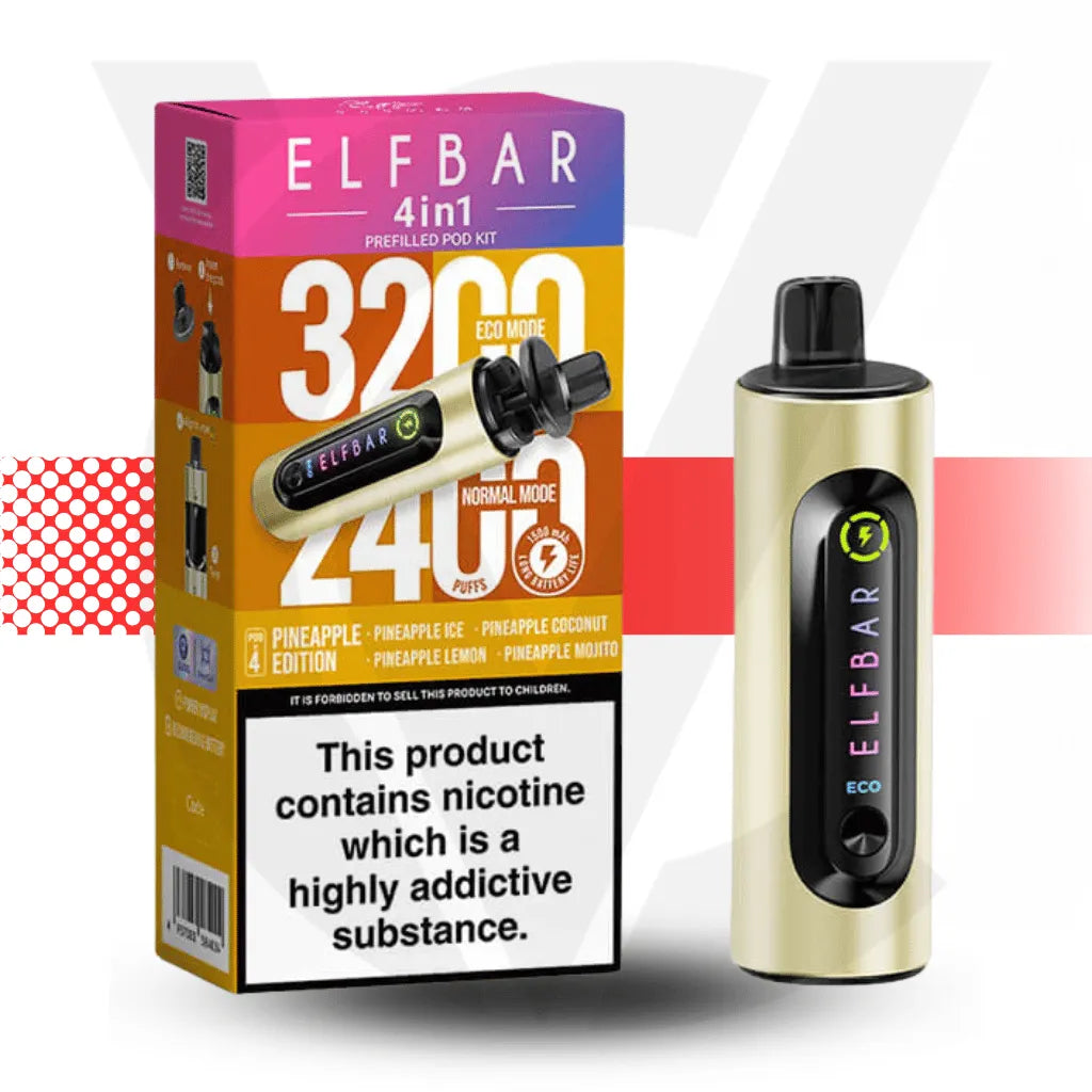 Elf Bar 4 In 1 Prefilled Pod Kit - Pineapple Edition | Cloud Vapez UK
