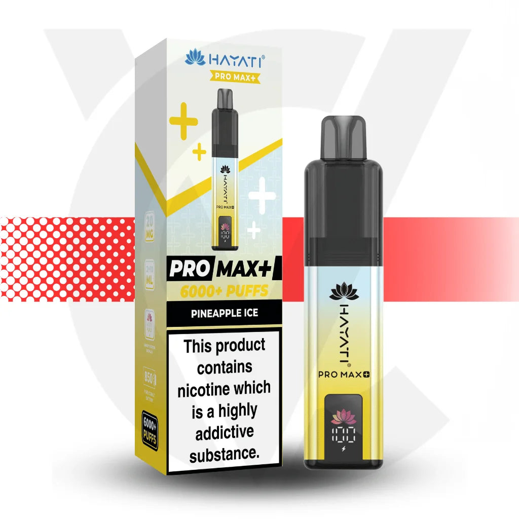 Hayati Pro Max + 6000 Disposable Vape - Pineapple Ice | Cloud Vapez UK