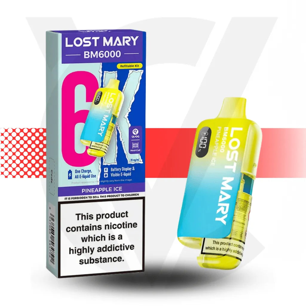 Lost Mary BM6000 Prefilled Pod Kit - Pineapple Ice | Cloud Vapez UK