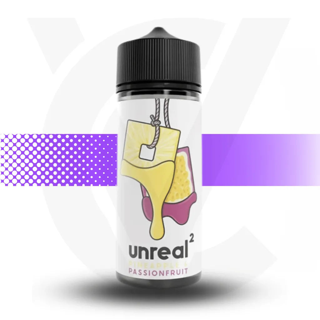 Unreal 2 100ml E-Liquid - Pineapple &amp; Passionfruit | Cloud Vapez UK