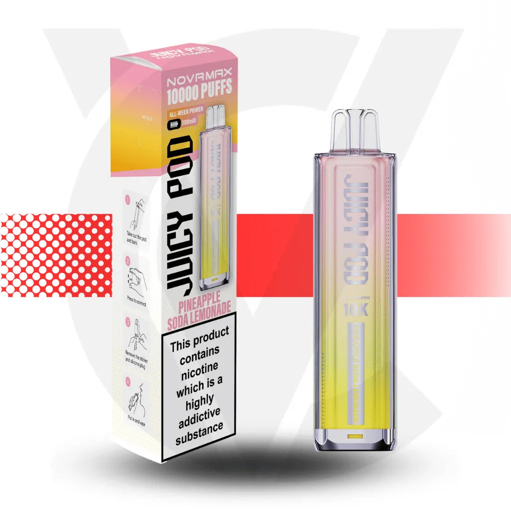 Juicy Pod 10K Prefilled Pod Kit - Pineapple Soda Lemonade | Cloud Vapez UK