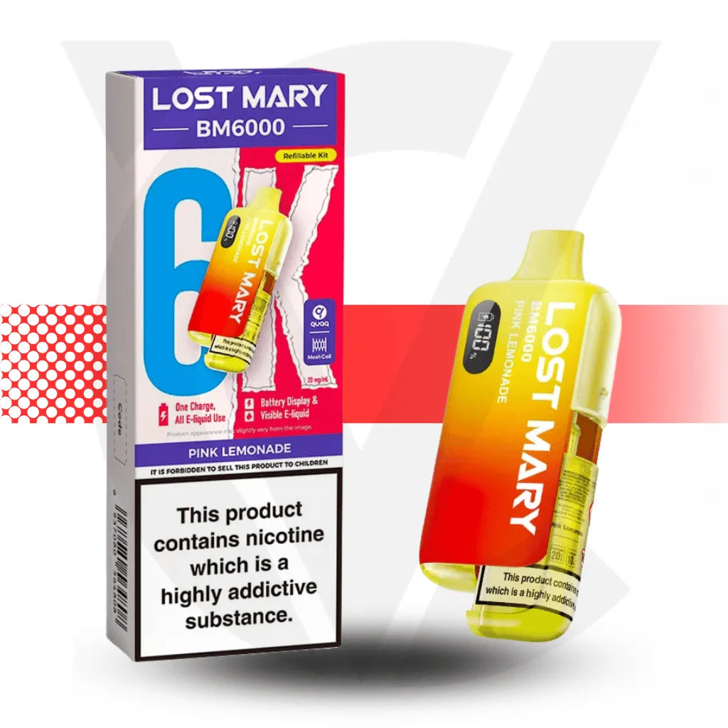 Lost Mary BM6000 Prefilled Pod Kit - Pink Lemonade | Cloud Vapez UK
