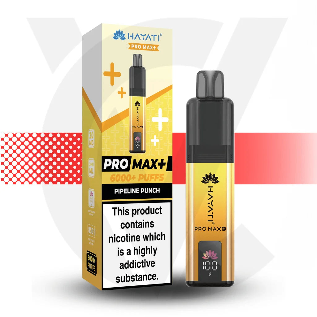 Hayati Pro Max + 6000 Disposable Vape - Pipeline Punch | Cloud Vapez UK