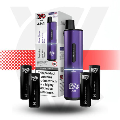 IVG Air 4 In 1 Prefilled Pod Kit - Purple Edition | Cloud Vapez UK