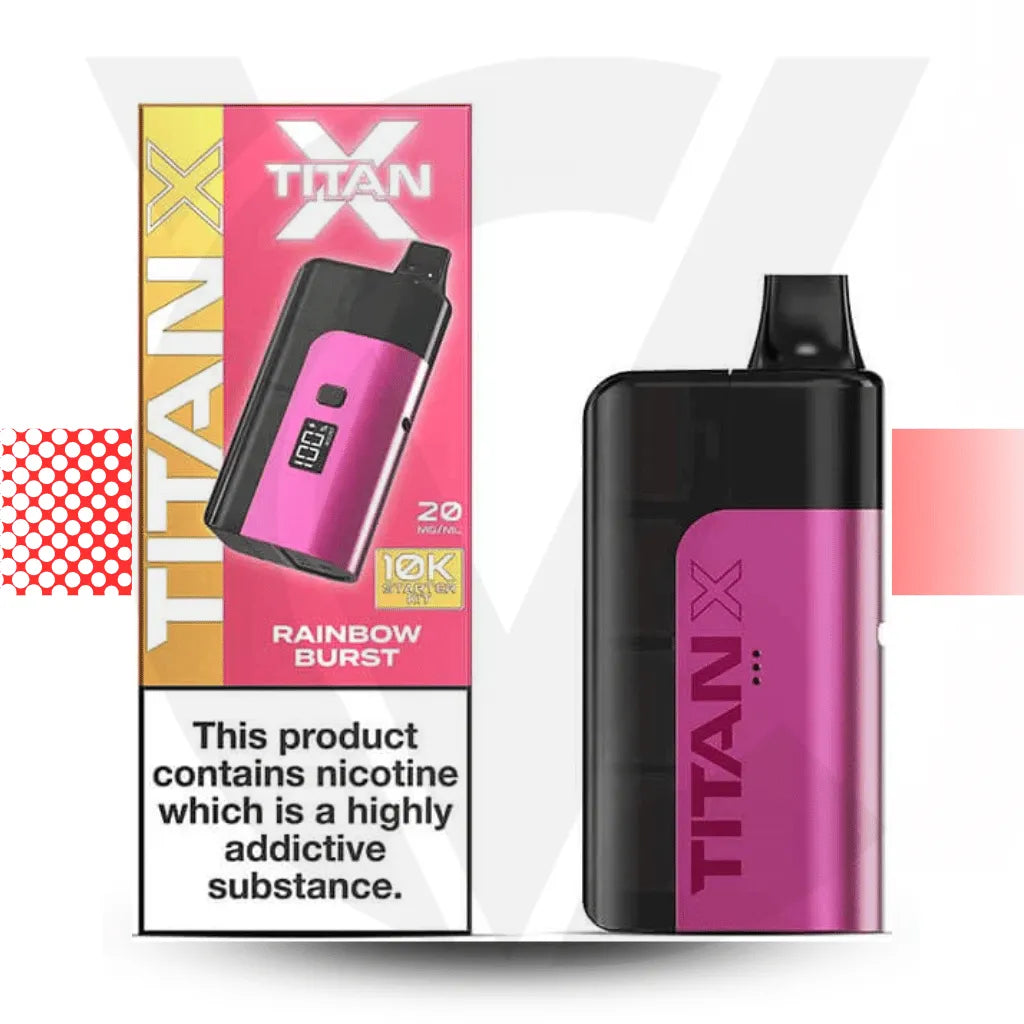 Titan X 10K Prefilled Pod Kit - Rainbow Burst | Cloud Vapez UK