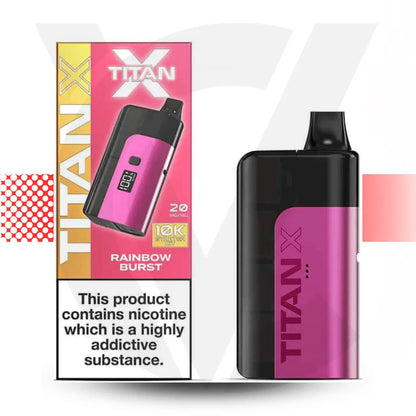 Titan X 10K Prefilled Pod Kit - Rainbow Burst | Cloud Vapez UK