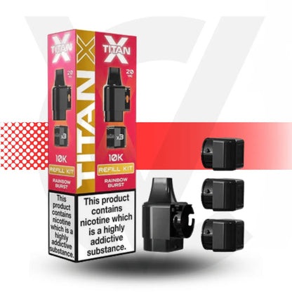 Titan X 10K Prefilled Pod - Rainbow Burst | Cloud Vapez UK