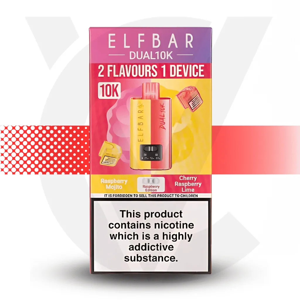 Elf Bar Dual 10K Pod Kit - Raspberry Edition | Cloud Vapez UK