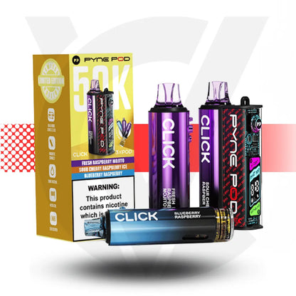 Pyne Pod Click 50K Disposable Pod Kit - Raspberry Edition | Cloud Vapez UK