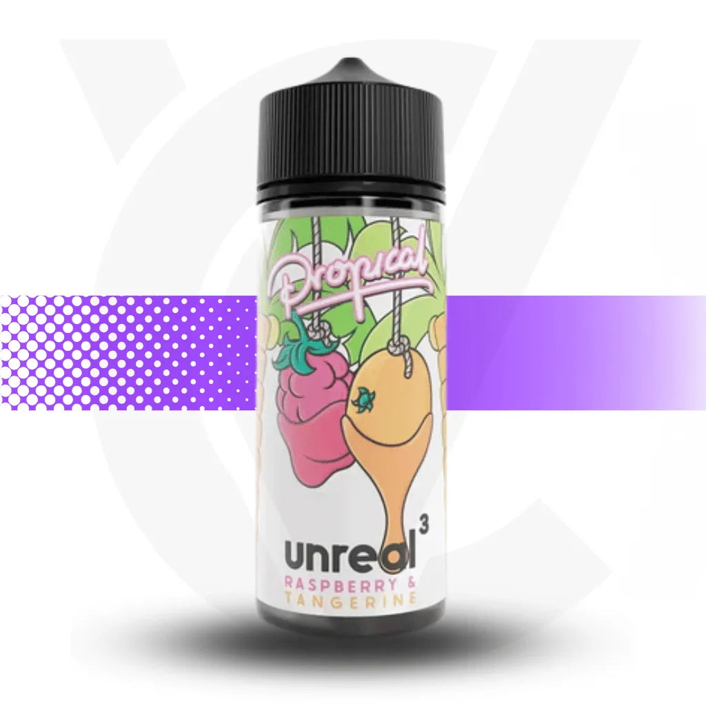 Unreal 3 Propical 100ml E-Liquid - Raspberry &amp; Tangerine | Cloud Vapez UK