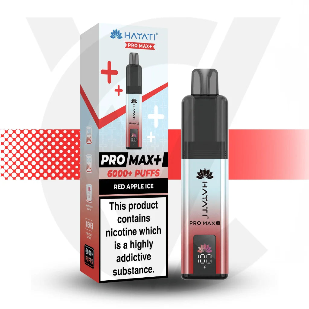 Hayati Pro Max + 6000 Disposable Vape - Red Apple Ice | Cloud Vapez UK