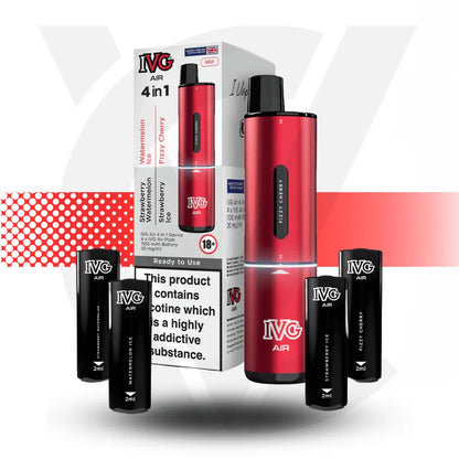 IVG Air 4 In 1 Prefilled Pod Kit - Red Edition | Cloud Vapez UK