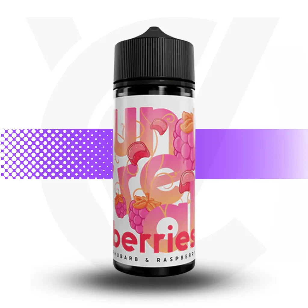 Unreal Berries 100ml E-Liquid - Rhubarb &amp; Raspberry | Cloud Vapez UK