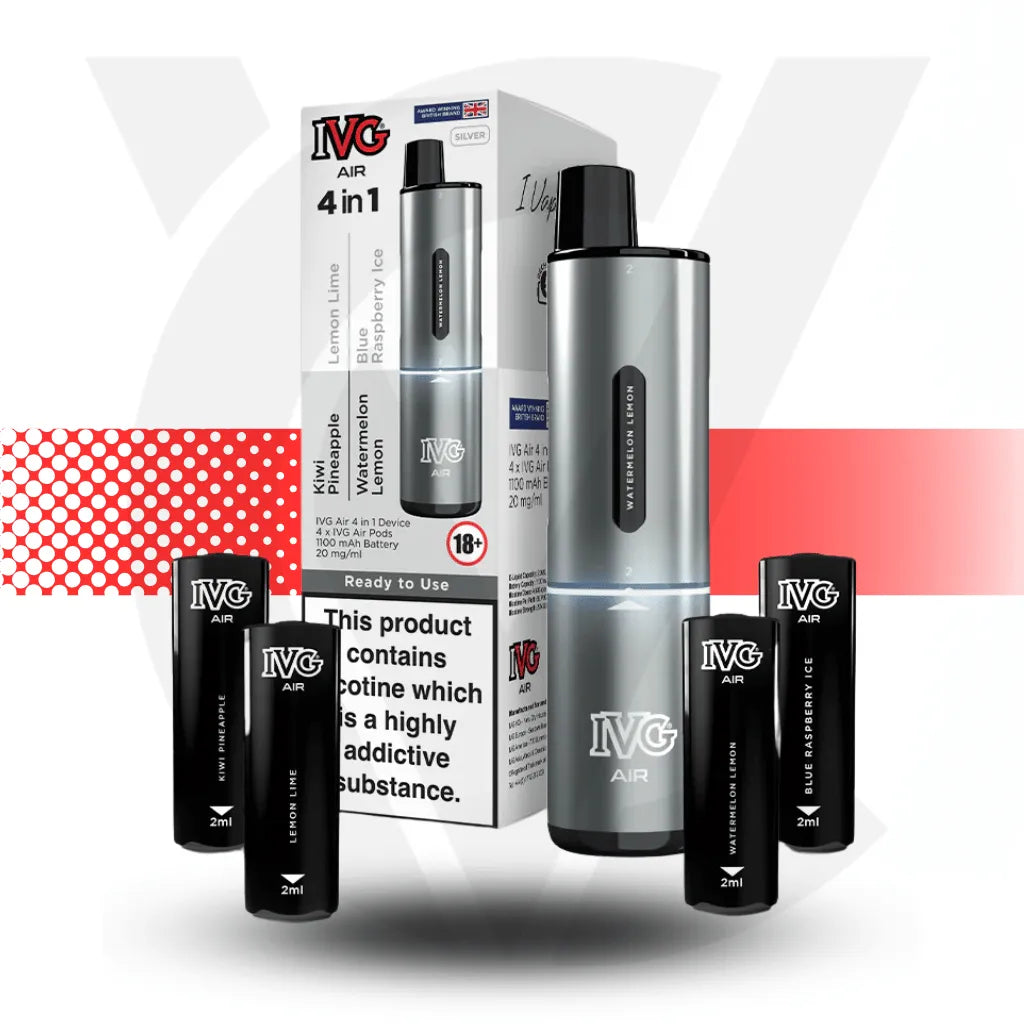 IVG Air 4 In 1 Prefilled Pod Kit - Silver Edition | Cloud Vapez UK