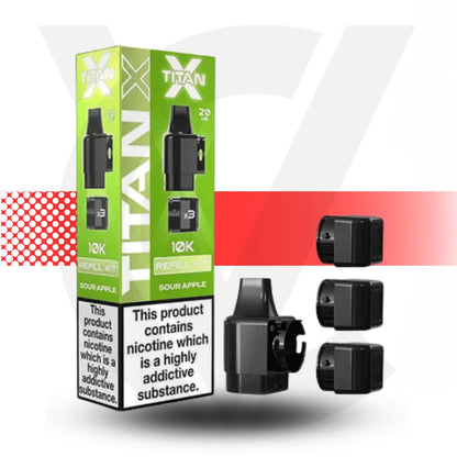 Titan X 10K Prefilled Pod - Sour Apple | Cloud Vapez UK