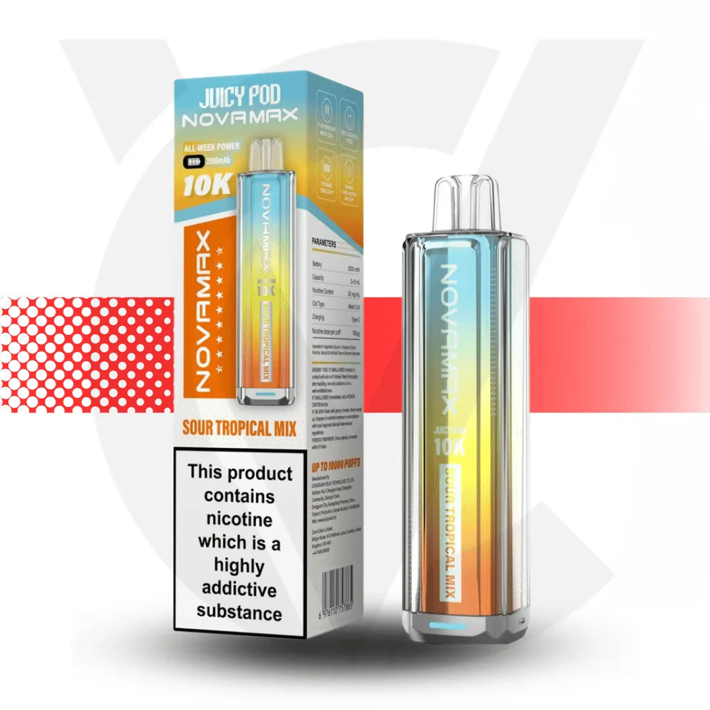 Juicy Pod 10K Prefilled Pod Kit - Sour Tropical Mix | Cloud Vapez UK