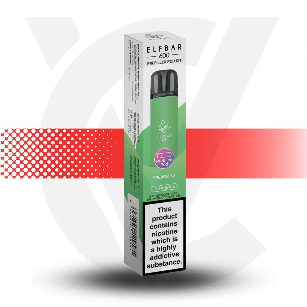 Elf Bar 600 Prefilled Pod Kit - Spearmint | Cloud Vapez UK